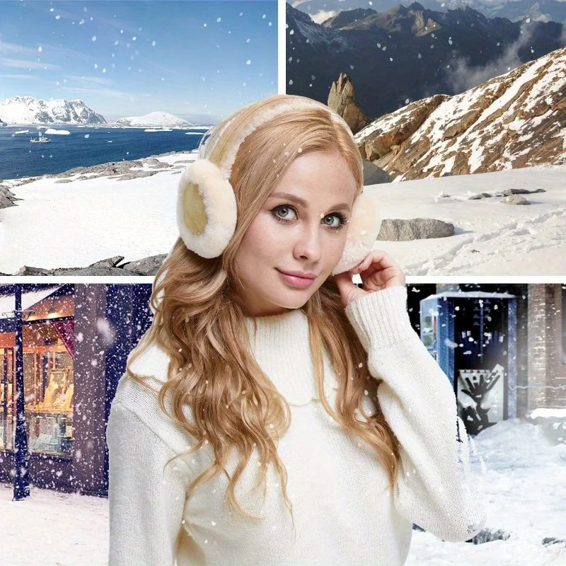 Classic Plush Earmuffs - Soft, Warm & Cozy Winter Ear Warmers for Outdoor Activities