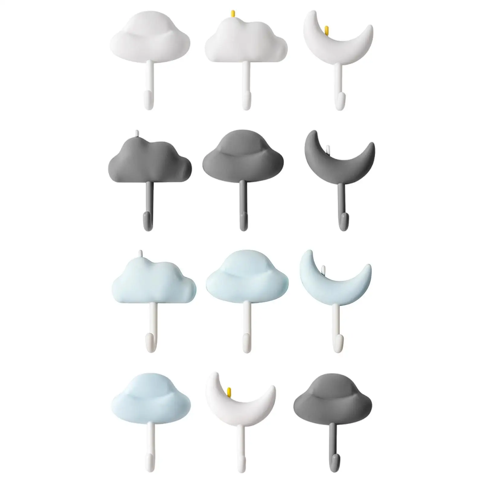 

3x Wall Hooks Home Decoration Entryway Practical Kids Room Bathroom Coat Hooks Wall Mounted for Hanging Cap Hat Purse Bag