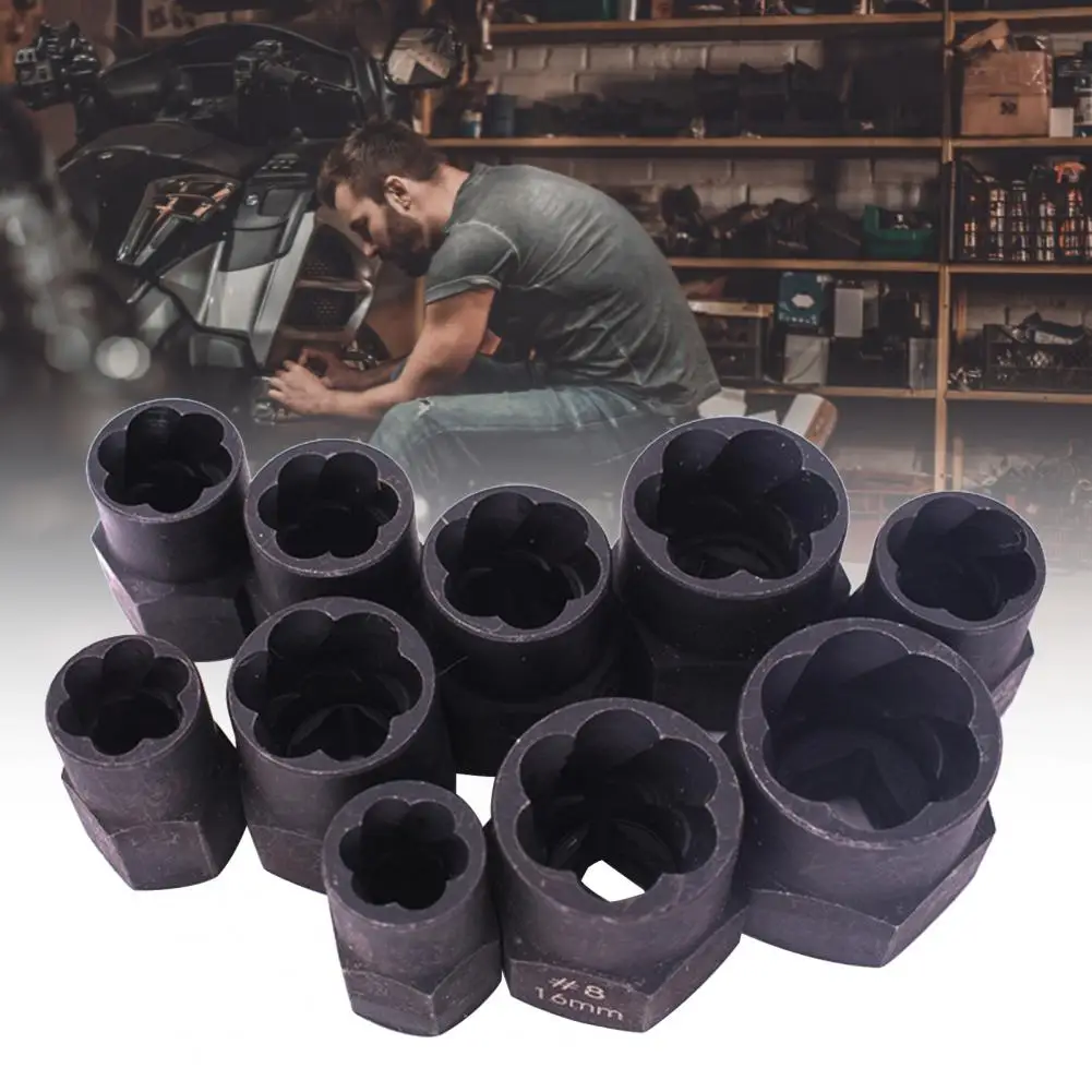 

10Pcs Bolt Remover Wear-resistant Broken Screw Extractor Damaged Bolt Nut Screw Extractor