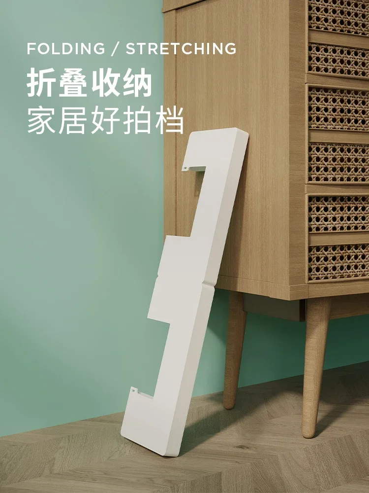 Folding Scientist Cylindrical Display Cabinet Luminous Shelf Figure Light Display Rack Container Storage Ornament Small Table