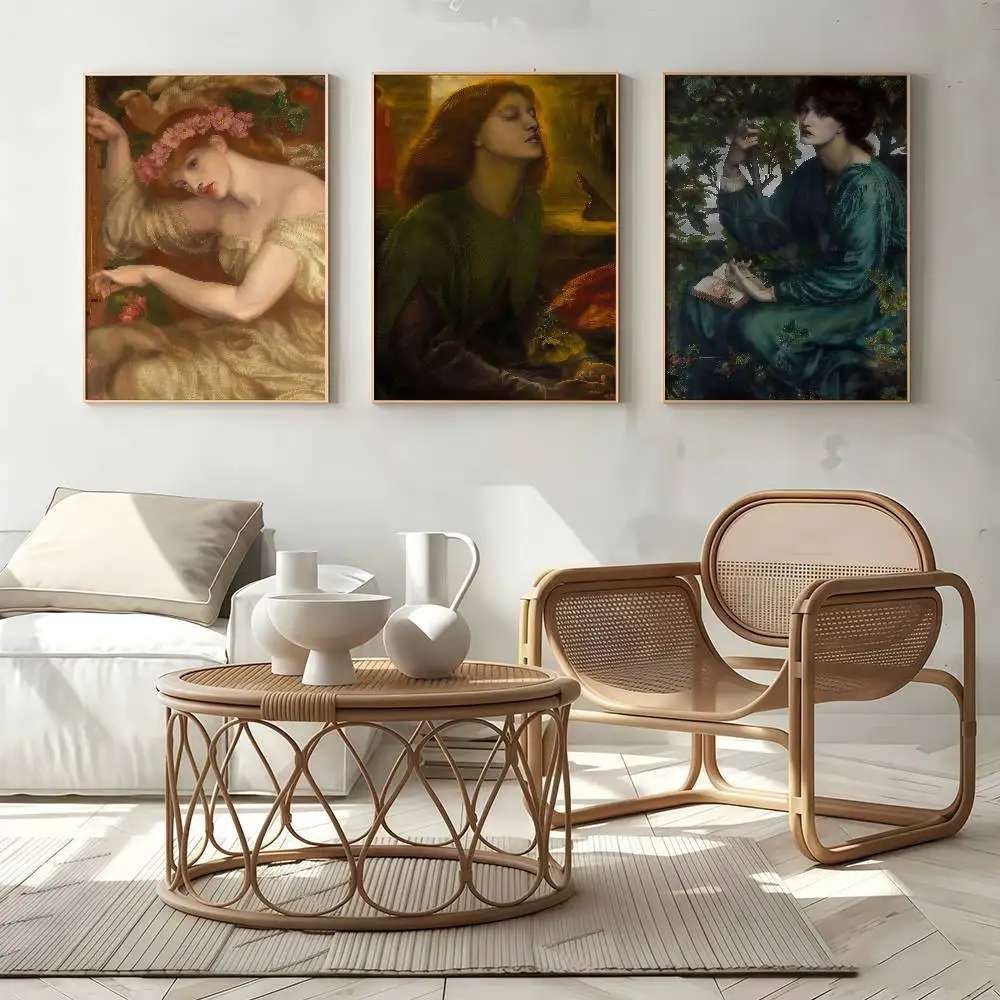 Image of Painter D-Dante G-GabrielS R-Rossetti Poster Aufkleber Kunstdruck Retro Vintage Wanddekoration HD Wohnzimmer HomeOffice Geschenk Anlass