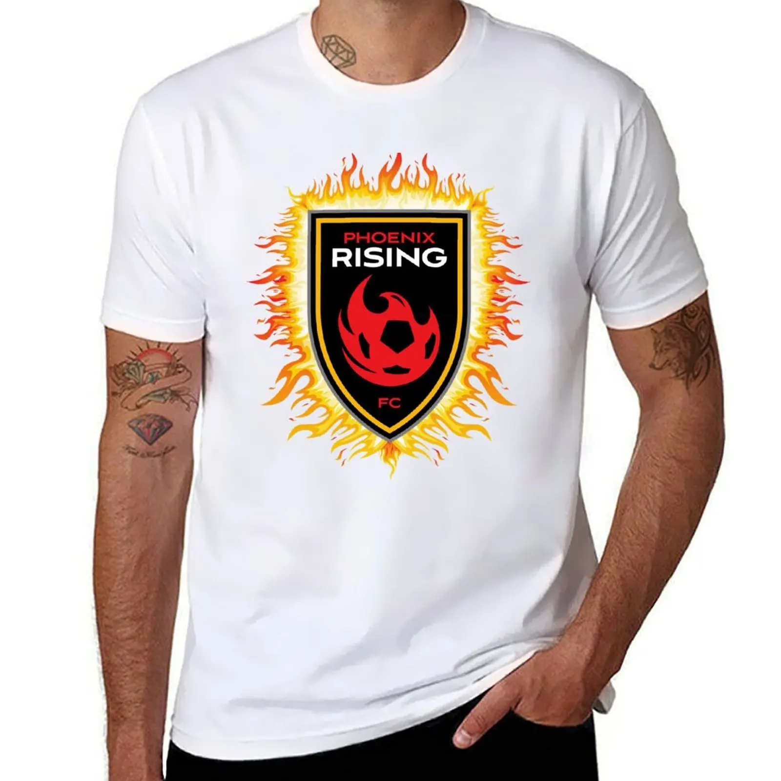 

Phoenix Rising T-Shirt Modern Print Casual T-Shirt