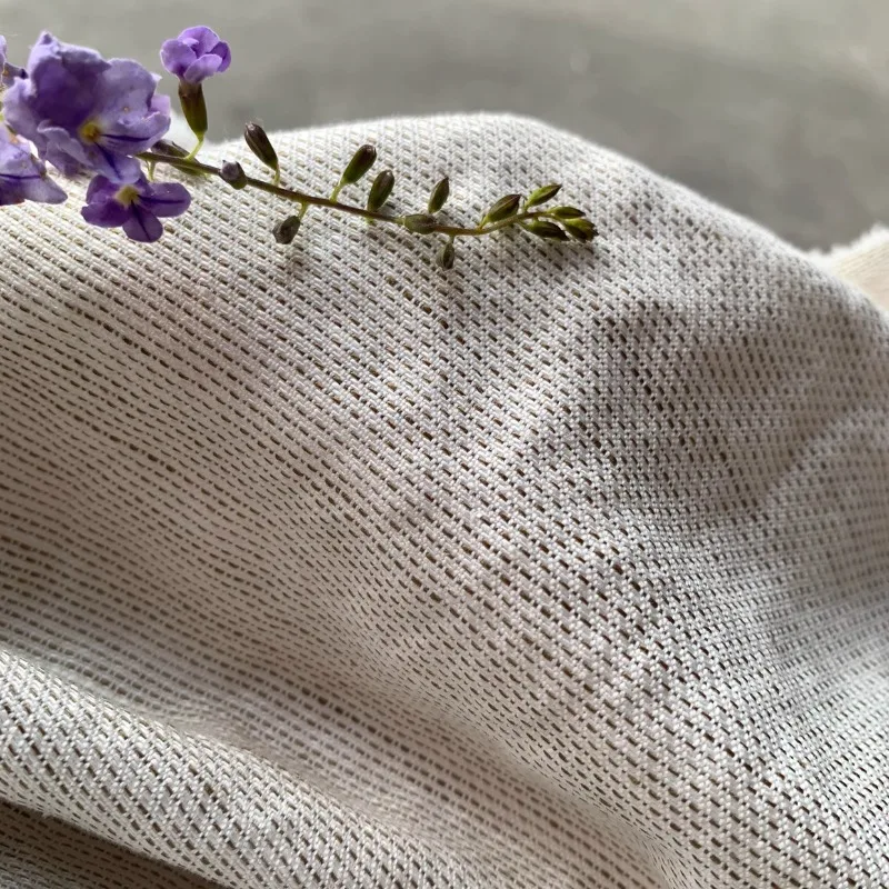 

Light Rain Dew Hemp Cotton Woven Gauze Fabric Early Autumn Dress Robe Coat Pants Imported Textile Breathable Linen Blend Fabric