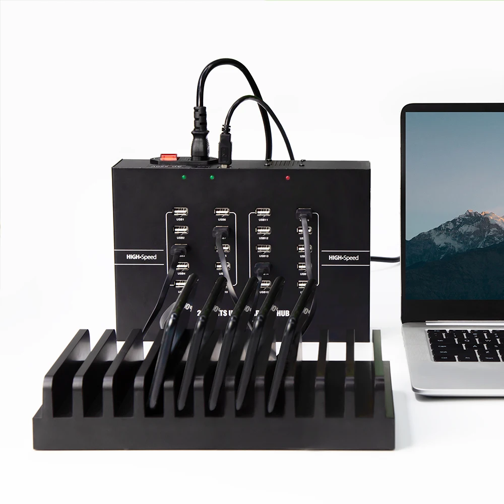 A-220 20 Port Usb 2.0 Hub  200W 2A Phone Charging Station  for Tablets Usb Hub