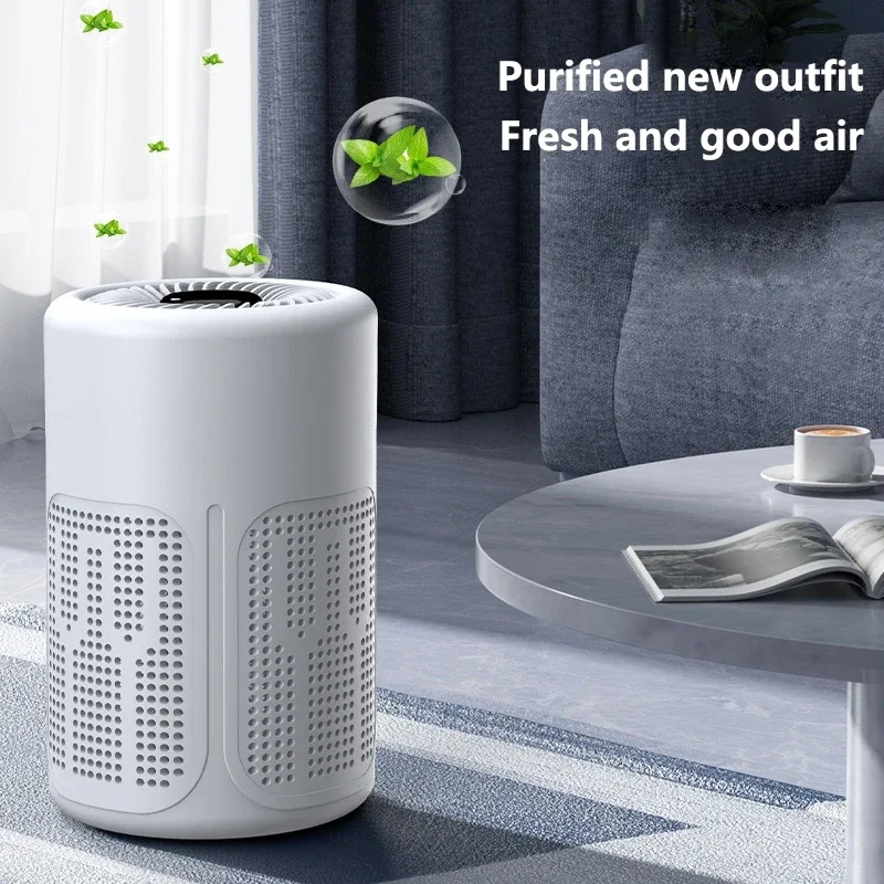 Lenovo Mini Desktop Air Purifier HEPA Filter With Negative Ion Technology Eliminates Formaldehyde Odors Smoke And Dust Particles
