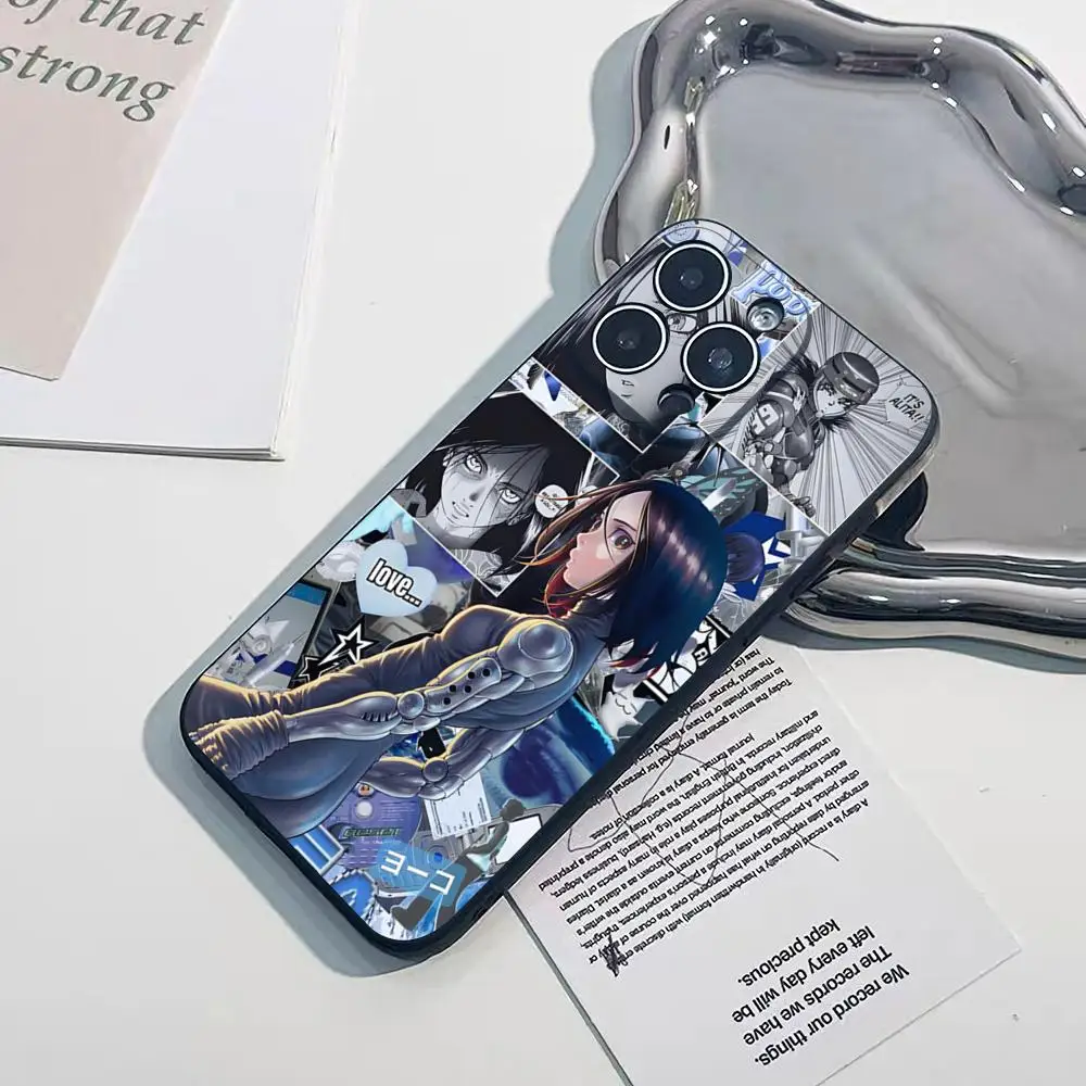 Funda de Silicona para Teléfono con Diseño de la Película A-Alita Battle A-Angel para iPhone 17 Pro Max, 16, 15, 14 Pro Max, 13, 11, Air Plus