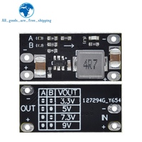 TZT 1/5pcs Step Down Board 12V to 5V Mini DC-DC Step-Down Module 2A Supports 9V/7.3V/5V/3.3V Output