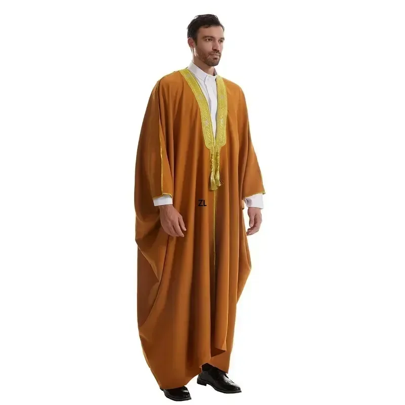 Eid Muslim Men Jubba Thobe Dishdasha Open Abaya Islamic Ramadan Cardigan Robe Saudi Arabic Musulman Caftan Dubai Djellaba