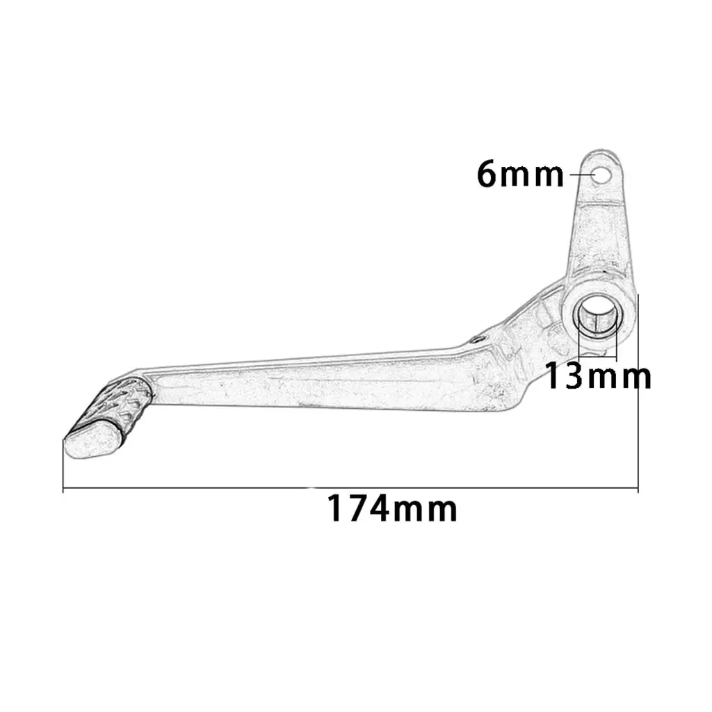 Black Aluminum Motorcycle Rear Brake Pedal Rod CNC Modern Replacement for Ducati Monster 696 796 795 M1100