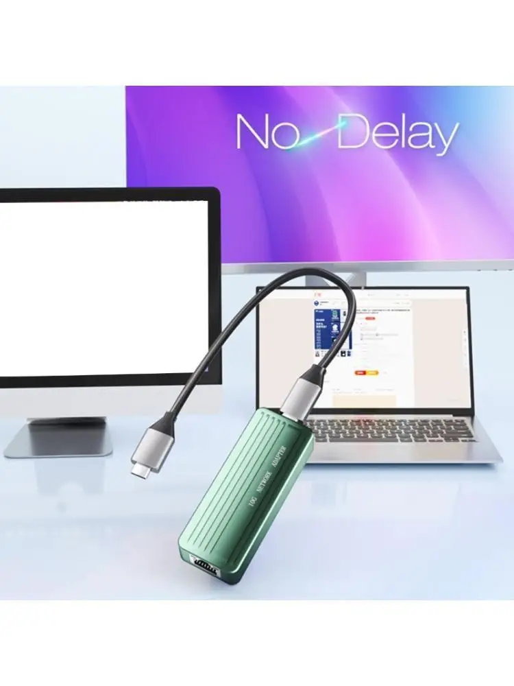 Y1UB محولات شبكات الأسلاك USB C إلى RJ45 10Gbps الألومنيوم المحمولة جيجابت إيثرنت محول المقابس اللعب #1