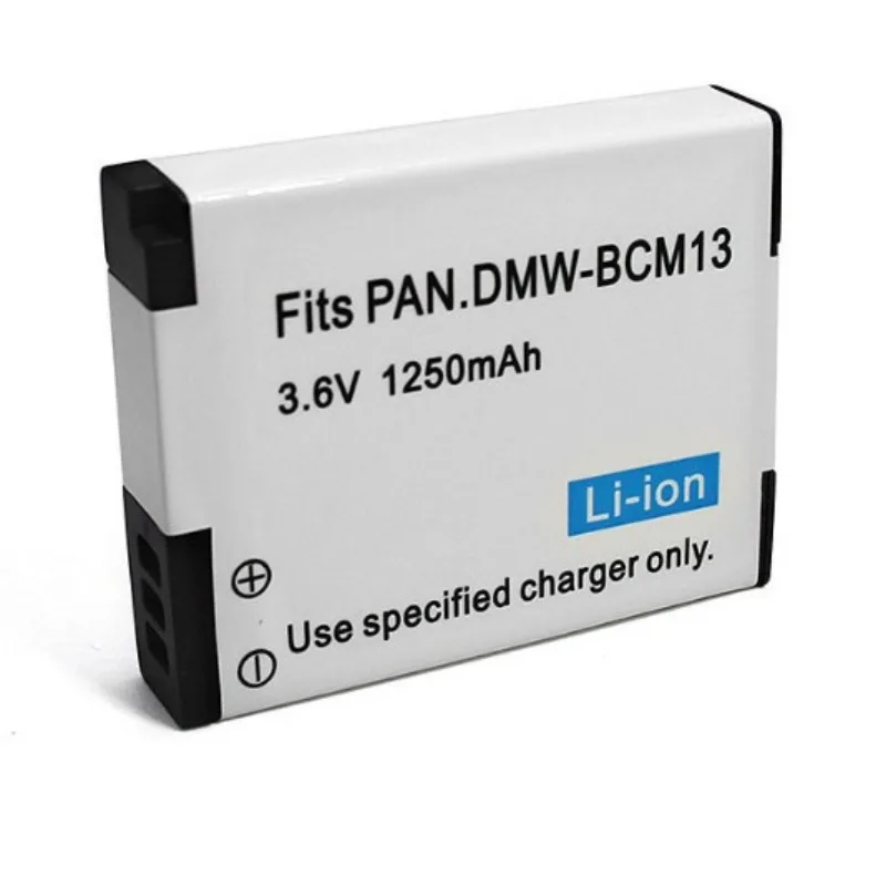 3.6V 1250MAH DMW-BCM13 Battery for Panasonic Lumix DC-TS7 DMC-FT5 DMC-LZ40 DMC-TS5 DMC-TZ37 DMC-TZ40 DMC-TZ41