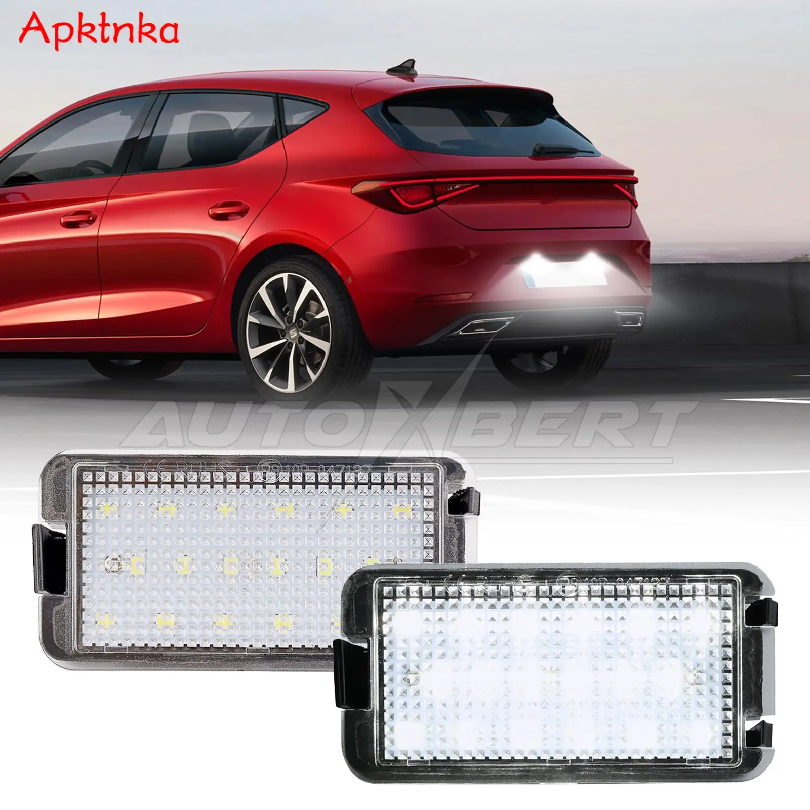 2pcs מכונית חינם הוביל מספר רישוי לוחית רישוי אורות עבור מושב ibiza 6l ab arosa cordoba mk1 mk2 leon טולדו iii 2004-2009