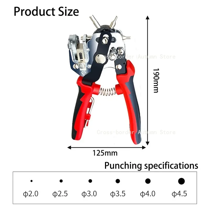 New Design Eyelet Puncher DIY Tool Watchband Strap Household Leathercraft Leather Belt Hole Punch Plier