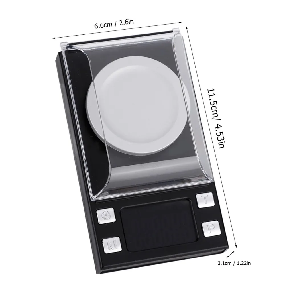 Accurate Black Color Jewelry Scale LCD Display Plastic Material Electronic Scale Digital Scale Gold Weighing