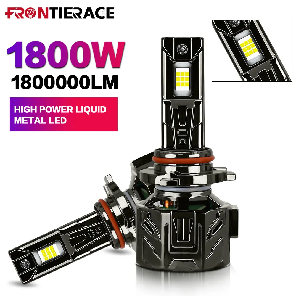 Car Headlamp Bulbs Turbo Lamps Canbus 6000K High Power Lighthouse Lenses 1800W Lighthouse 9005 9006 9012 H1 H4 H7 H11 12V 24V