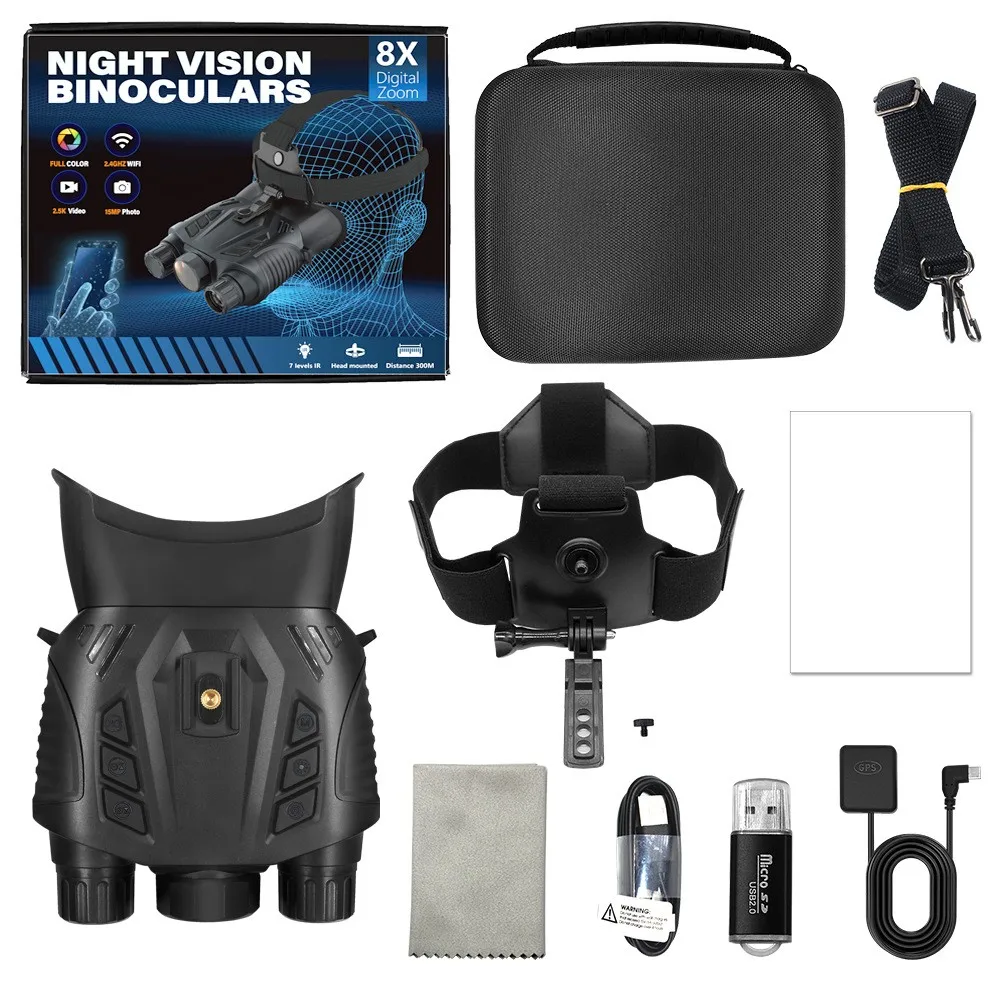 جهاز رؤية ليلية بالألوان الكاملة مثبت على الرأس نظام تحديد المواقع العالمي للملاحة بدقة فيديو 2.5K QHD WIFI اتصال التحكم في التطبيق #6