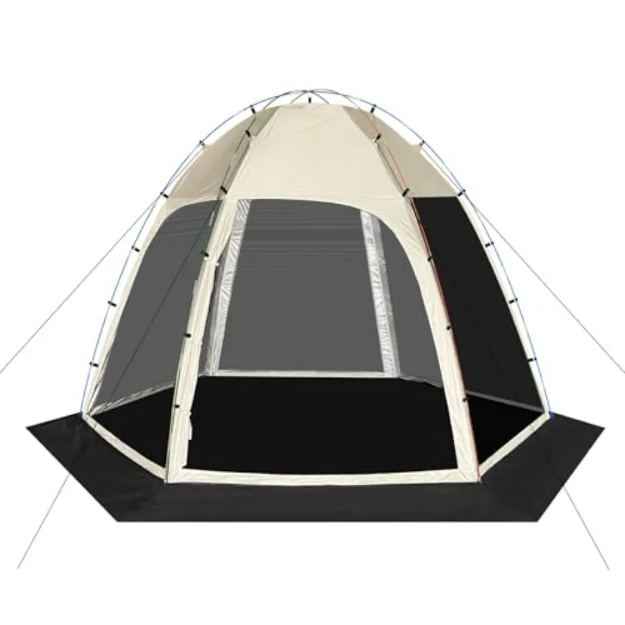 

Screen Tent with Removable Floor Large 11.8'x11.8' Gazebos with Mosquito Netting and Removable Floor Sunproof Outdoor Canopy Te