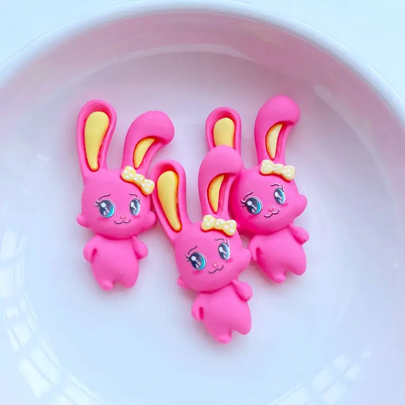 10Pcs New Cute Resin Mini Cartoon Rabbit Series Flat Back  Scrapbooking DIY Jewelry Craft Decoration Accessories