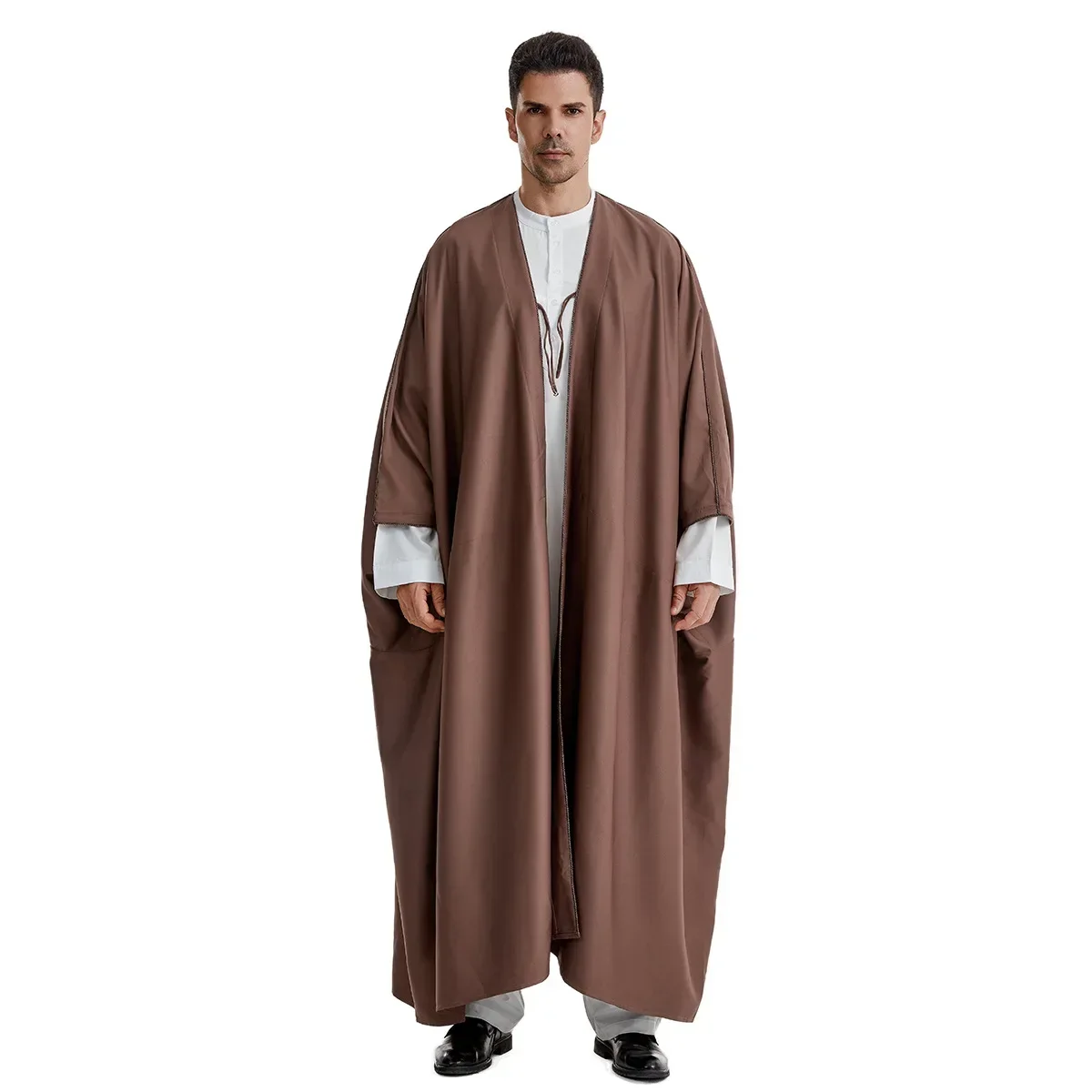 Ramadan Jubba Thobe Muslim Dress for Men Dubai Abaya Turkey Kaftan Islam Clothing Daffah Dishdasha Eid Djellaba Prayer Robe Gown