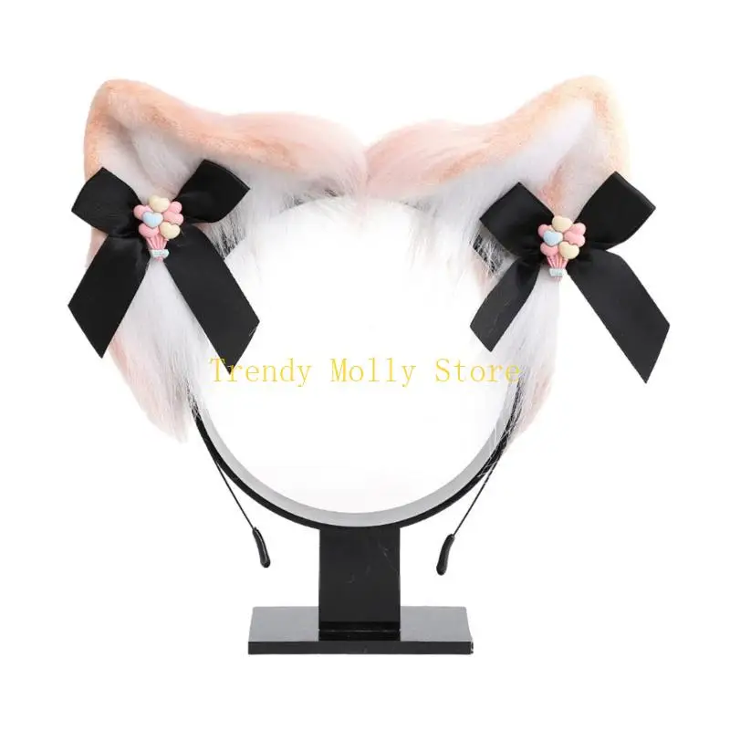 N5KB drôle dessin animé Bandeau à poil à poil à poils Furry Hoop Womens Cosplay Party Party Costume