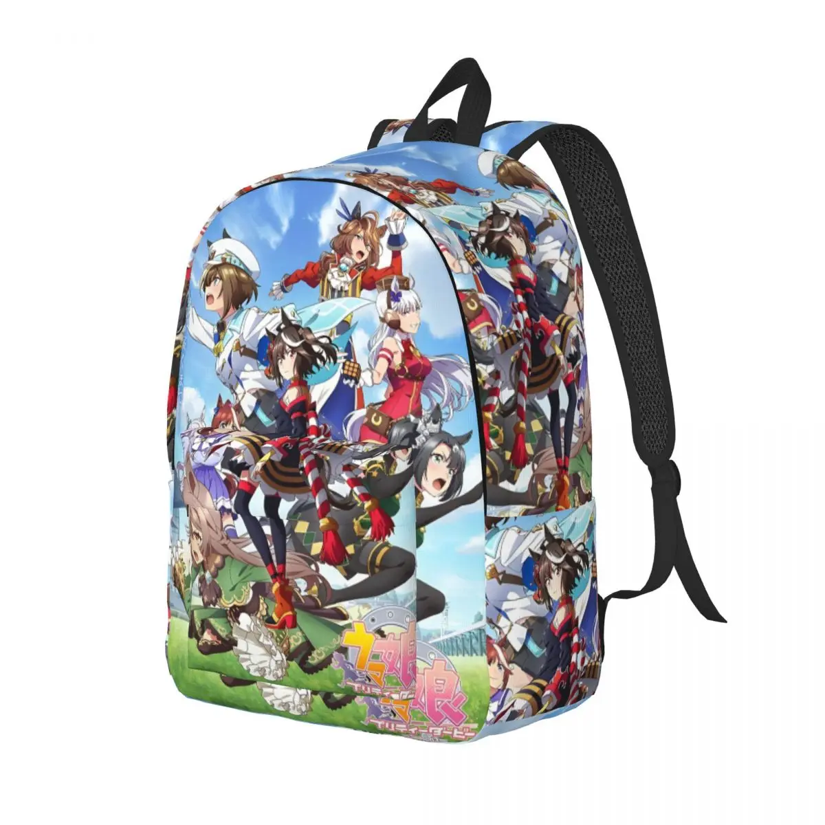 Umamusume Pretty Derby Backpack for Men Women Casual High School Hiking Travel Daypack Anime Game College Canvas Bags Gift