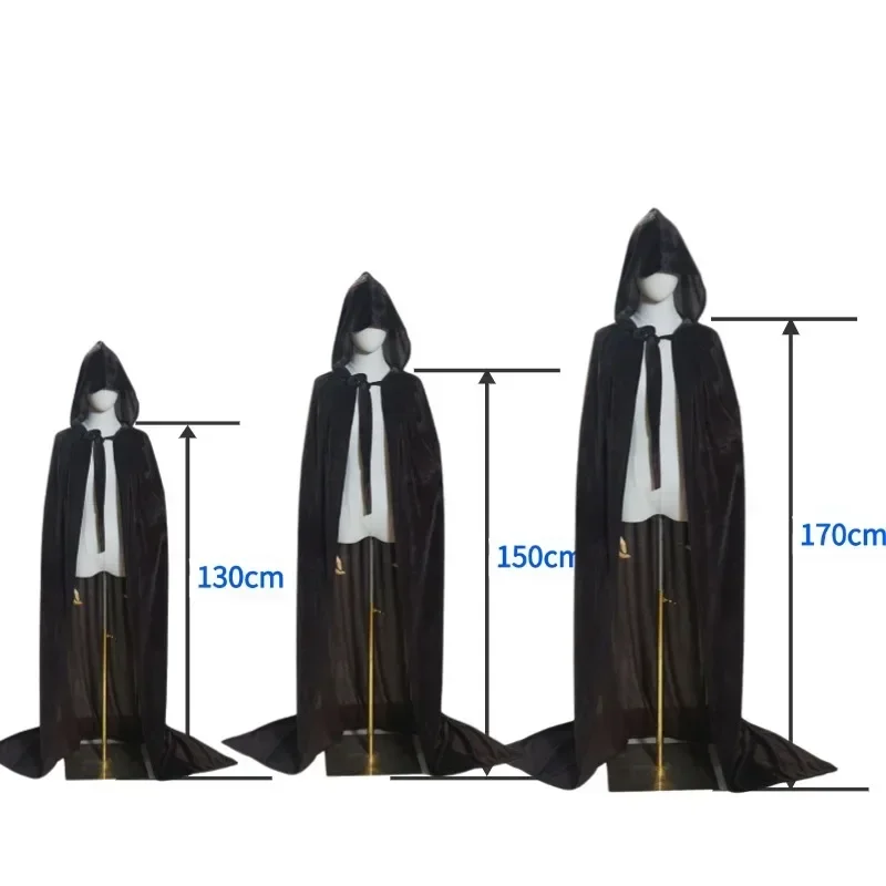 

Бархатная накидка с капюшоном для средневекового Дня святого вампира, костюм для косплея на Хэллоуин