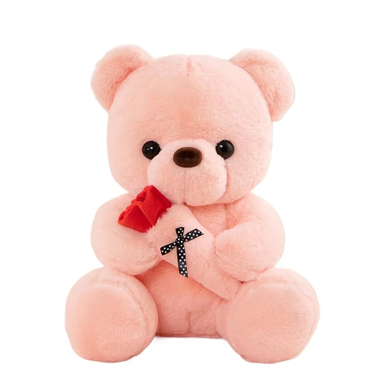 Hochzeits-Rosenbär Plüschtier Niedliches Stofftier Geschenk für Valentinstag Jahrestag und Romantische Feier Dekoration