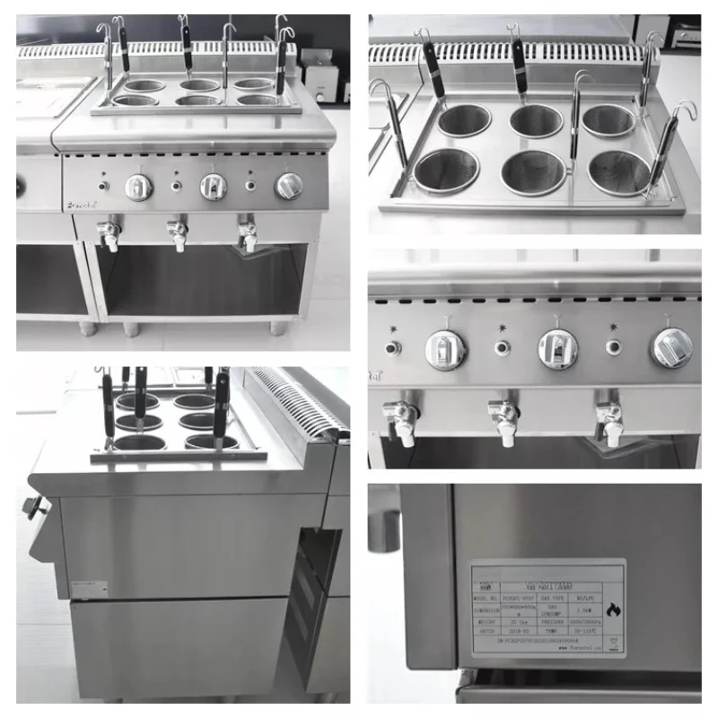 

Commercial restaurant gas countertop pasta cooking noodles cookware Premium