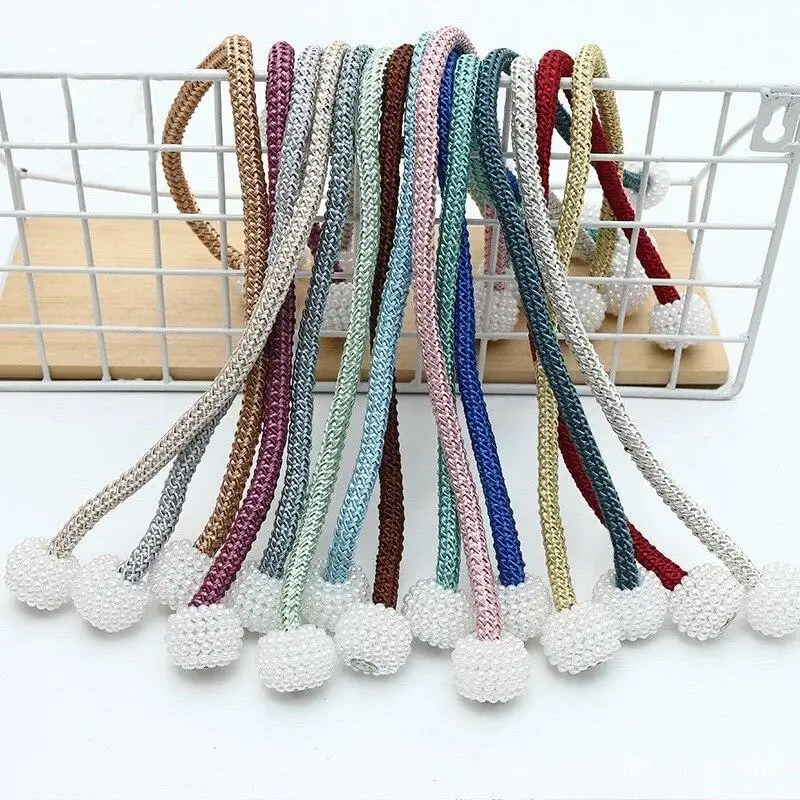 1Pc Magnets Curtains Clamps Curtain Holder Pompom Tieback Magnetic Clips Hanging Balls Tie Back Home Decor Curtain Accessories