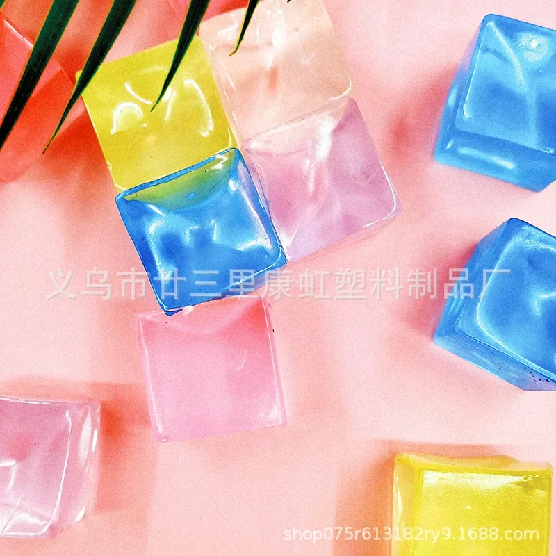 Ice Cube Squishy Toy Cat Paw Soft Gel Sea Salt Stress Relief Decompression Toy Girl TikTok Viral In Stock Wholesale Squishy Toys
