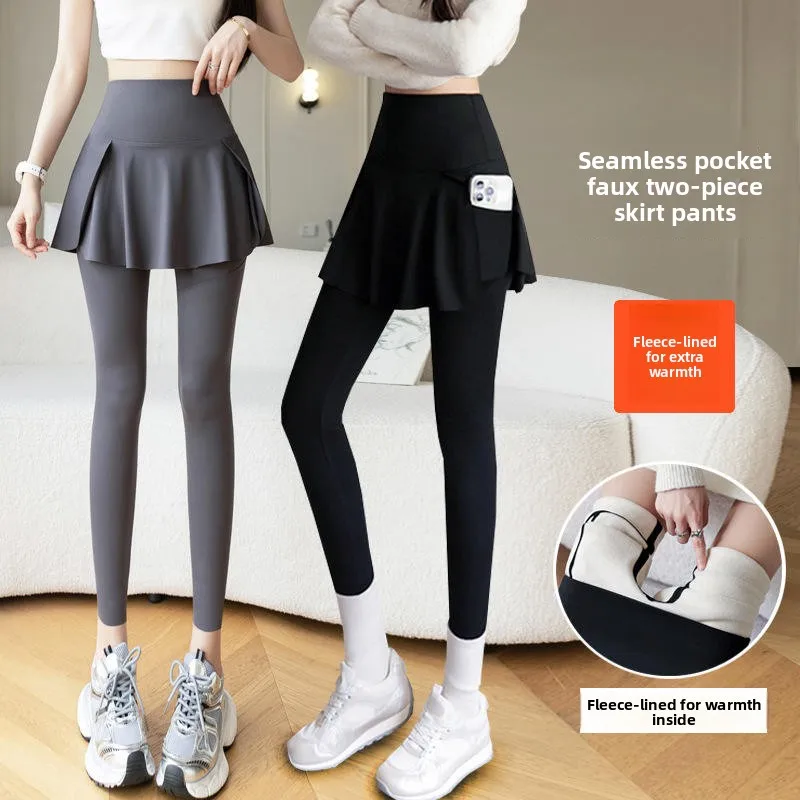 

Утепленные флисом леггинсы для йоги с высокой талией, женская зимняя верхняя одежда, новый дизайн, большие размеры, базовый слой