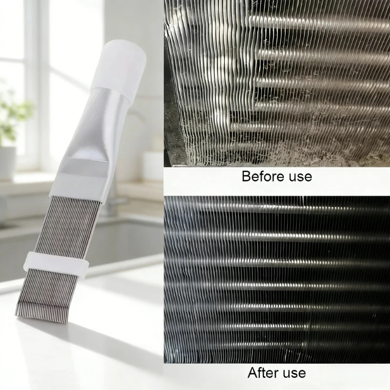 Stainless Steel AC Fin Comb Comb Brush Air Conditioner Fin Straightener Coil Cleaner for Condenser Evaporator Radiator