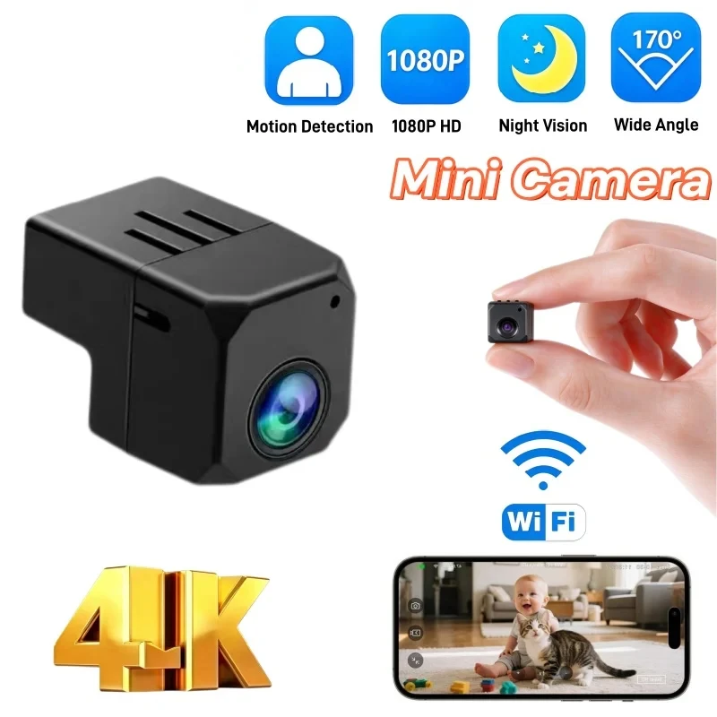 Mini Camera 4K WiFi Wireless Night Vision Motion Detection Video Camera Home Security Camcorder Audio Video Recorder 2026