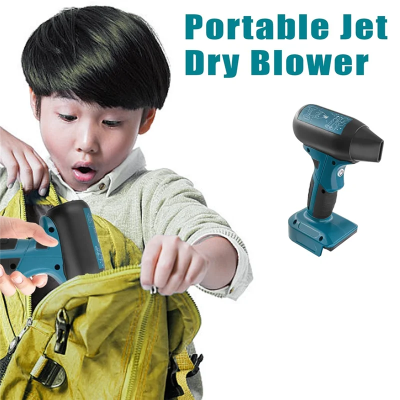 ABHU Mini Jet Blower Kipas Turbo Kekerasan Portabel untuk Baterai 18V Kipas Genggam Kecepatan Tinggi Tanpa Kabel untuk Pembersihan Keyboard