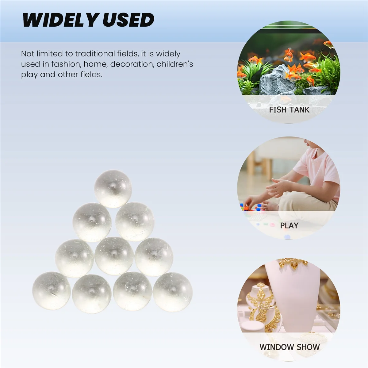 10 قطع من الرخام 16 ملم من الرخام الزجاجي كرات زجاجية تزيين شذرات ملونة شفافة