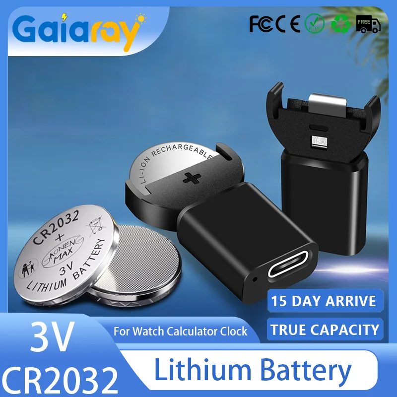 5-50pcs CR2032 3V Lithium Battery Rechargeable Battery For Watch Calculator Clock Remote Control Toys Button Coins Cell Charger