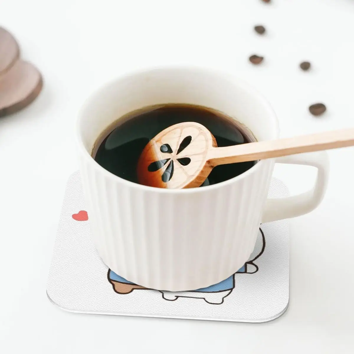 Bear And Panda Bubu Dudu Balloon Coasters Kitchen Placemats Non-slip Insulation Cup Coffee Mats Tableware Pads Set of 4 view 6
