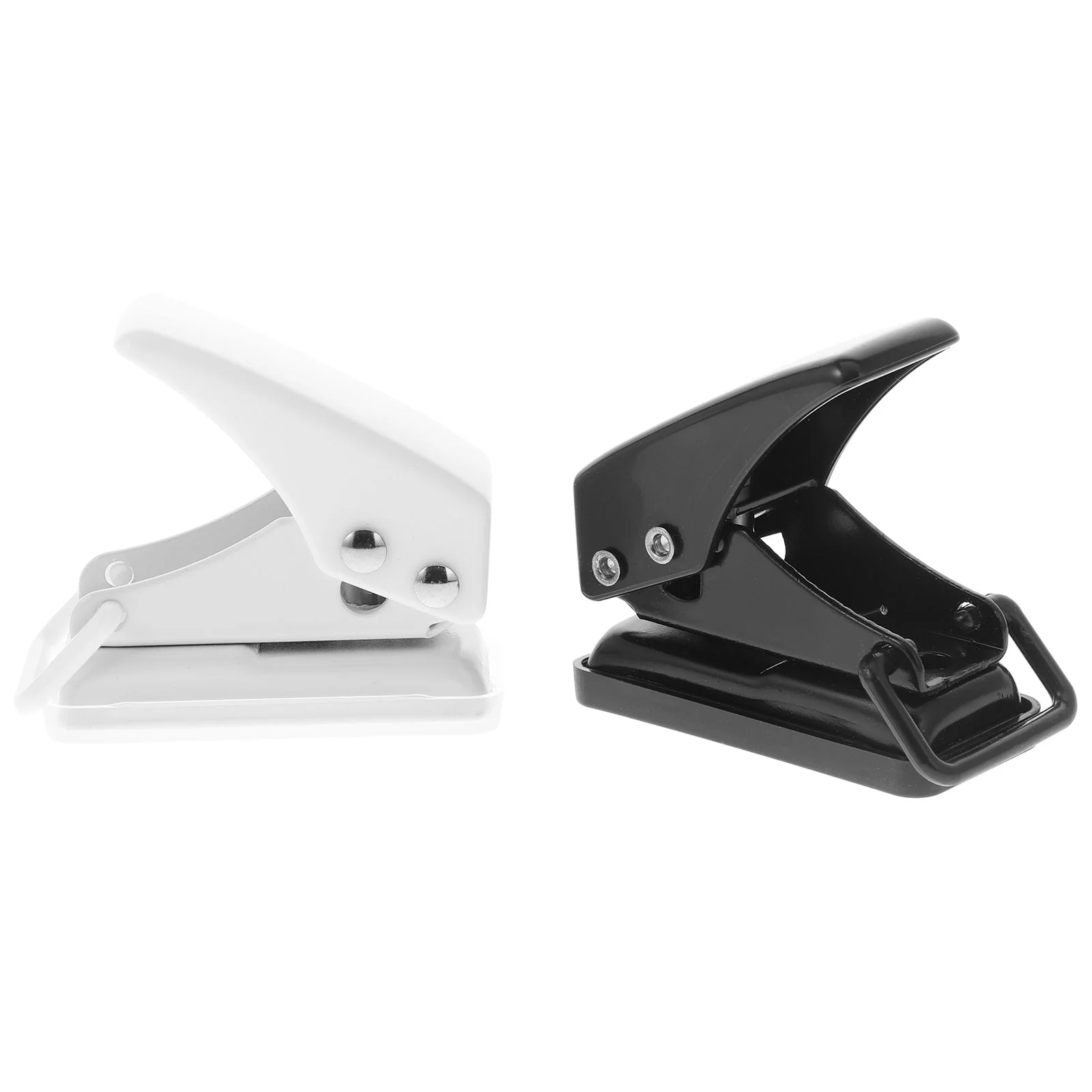 2 Pcs Hole Punch Book Binding Materials Puncher for Paper inside Page Tool Manual Loose Leaf Office Breaker Iron Single