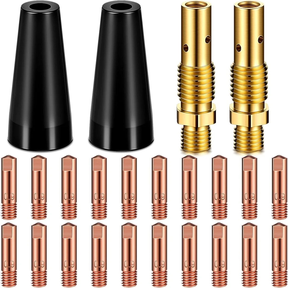 Flux Core Airless Nozzle Kit Flux Core Welder Flux Welder Tip Airless Nozzle Gas Diffuser for Weldinggun Kit B