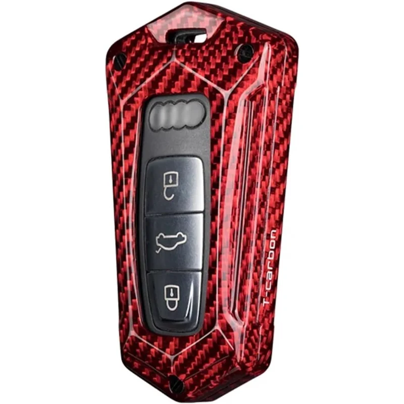 

Compatible For AUDI A3 A4 B9 A6 C8 A7 S7 4K A8 D5 S8 Q7 Q8 SQ8 E-tron Car Modification Real Carbon Fiber Remote Key Fob Car Key