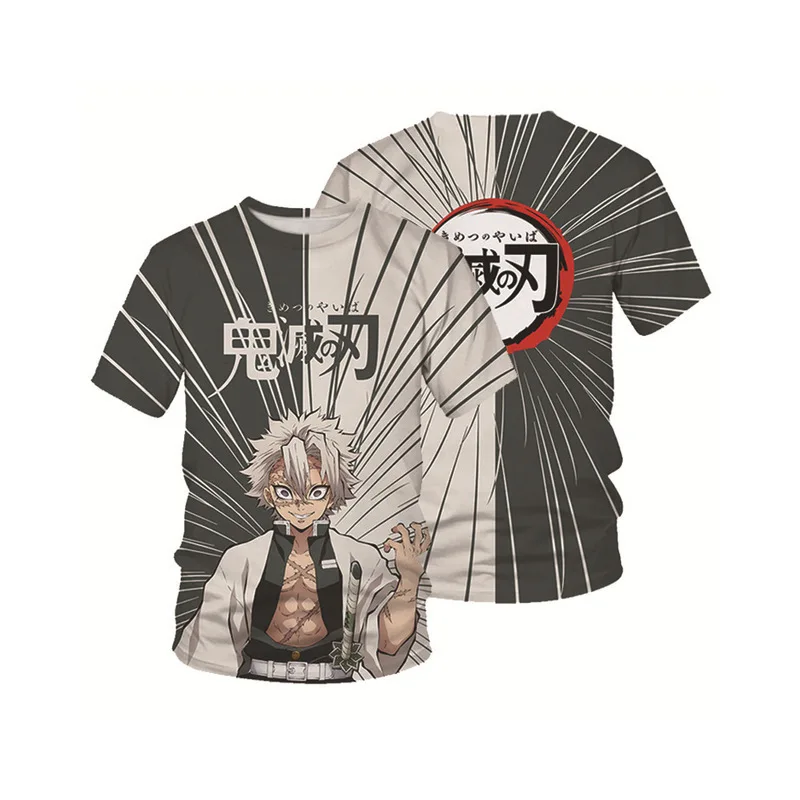 Camiseta de manga corta con estampado 3D de Anime para niños y niñas, Top de verano con dibujos animados de Devil Killer, informal y diario, novedad