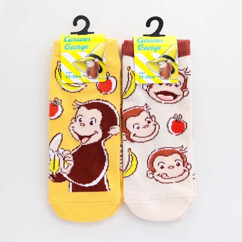 New Cute Anime Curious George Monkey Kids Short Foot Socks For Children