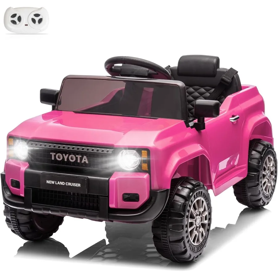 ركوب 12 فولت على السيارة، شاحنة تويوتا كيدز الكهربائية المرخصة للأطفال الصغار مع جهاز تحكم عن بعد، سيارة تعمل بالبطارية للأطفال بأبواب قابلة للفتح