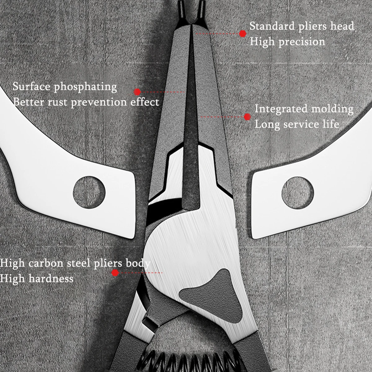 Snap Ring Pliers 7 inches Internal/External Heavy Duty for Ring Remover Retaining Straight Bent Lock Pliers Set Circlip Pliers