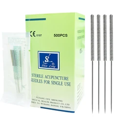 500 PCS Acupuncture Needle SHENLONG Dry Needling Sharp Disposable Sterile Massage Needle 10pcs/bag Individual Packaging