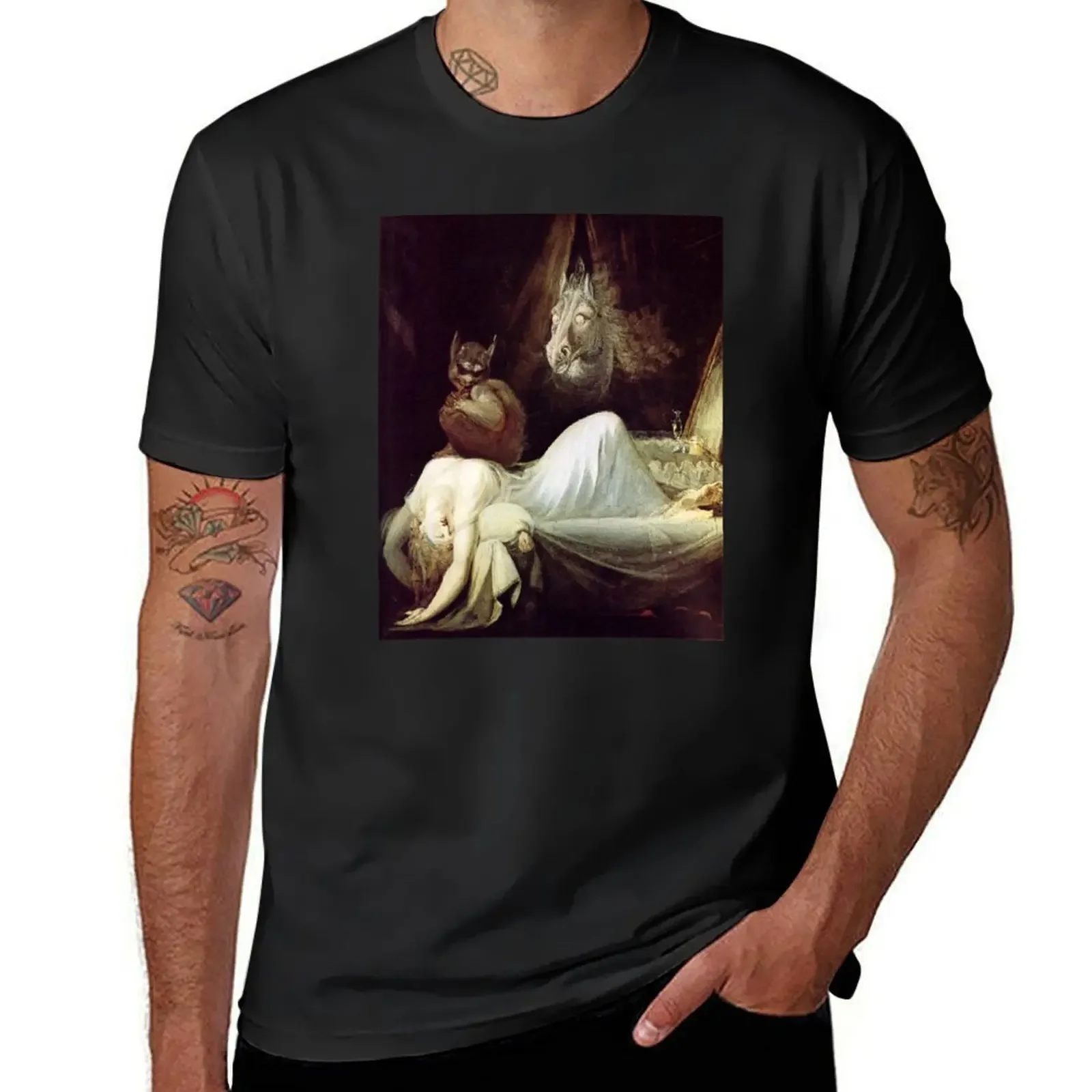 HD The Nightmare, by John Henry Fuseli HIGH DEFINITION T-Shirt cotton graphic tees blanks mens shirts graphic tee