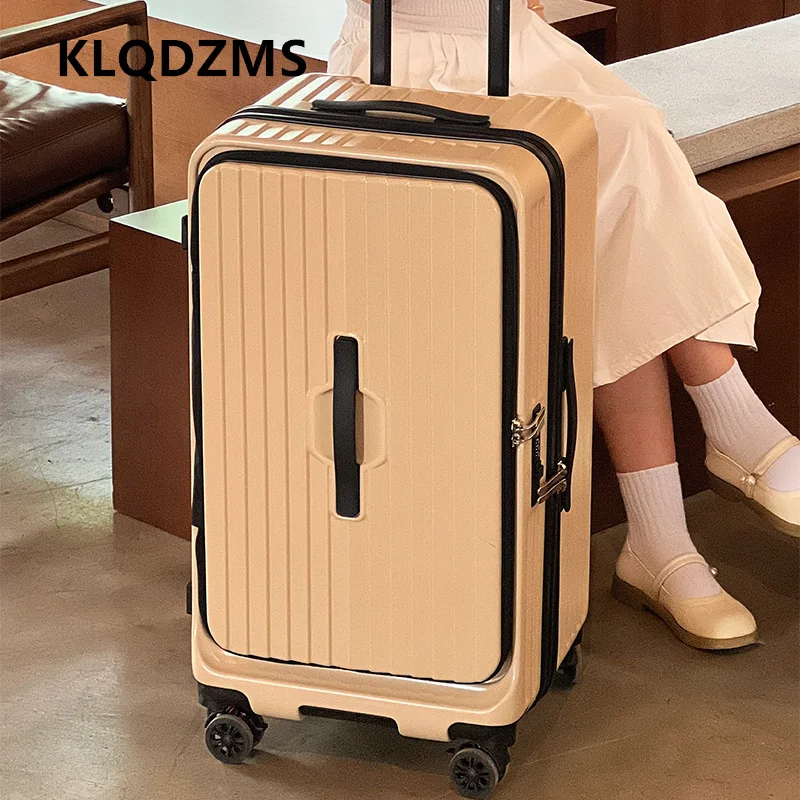 

KLQDZMS чемодан для ПК 20-дюймовый посадочный бокс 24 "26" женский чемодан на молнии 28 "мужской универсальный чемодан на колесиках большой вместительности