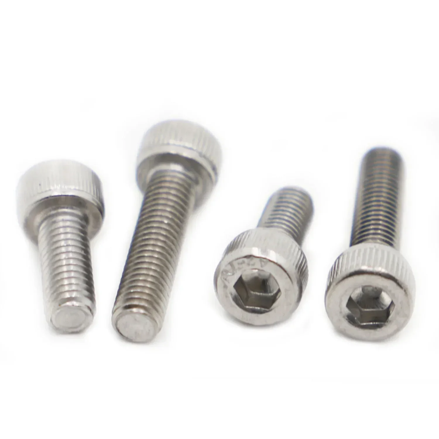 2-20PCS DIN912 304 stainless steel metric hex socket bolts thread size M1.6 to M10 length range 3-50mm