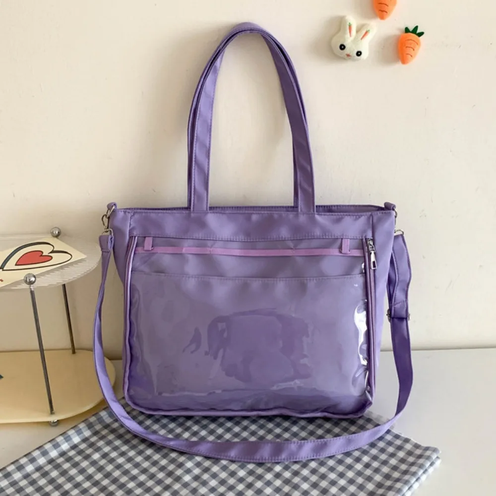 

Модная прозрачная сумка Itabag из ПВХ в японском стиле Harajuku JK, сумка на плечо, повседневная холщовая сумка для девочек