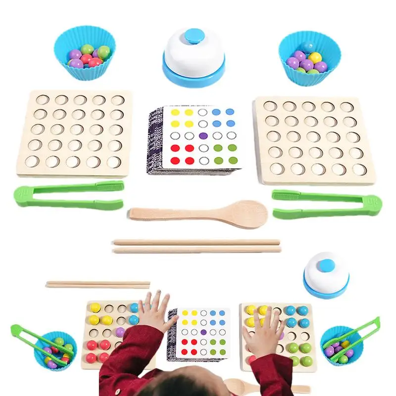 

Color Sorting Stacking Matching Toys Color Sorting Wooden Beads Game Color Recognition Learning Montessori Toys For Home School